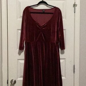Elegant Burgundy Dress